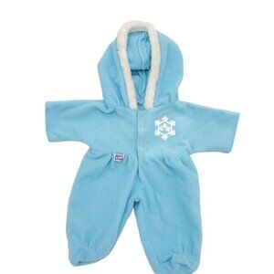 Cabbage Patch Kids Baby Doll‎ Blue Snowsuit Jumpsuit One Piece Fashion Mattel
